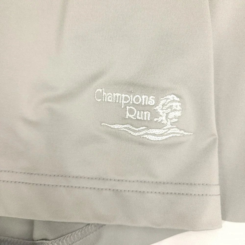 Adidas Golf Polo Shirt Mens 2XL Gray White Stripe Champions Run Golf Performance